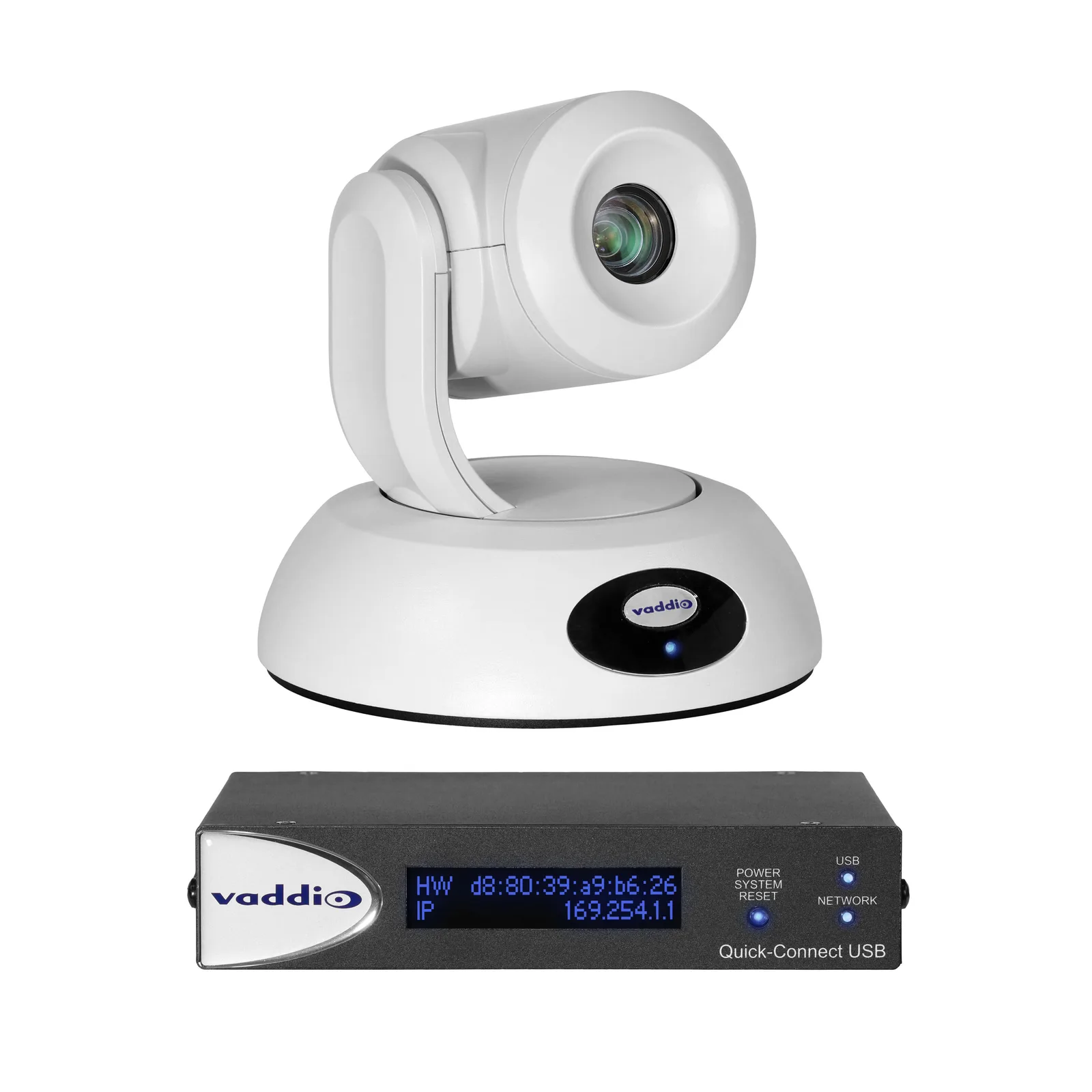 Vaddio RoboSHOT Video Conferencing Camera - White - Network (RJ-45) 999-99190-000W 99999190000W Webcam