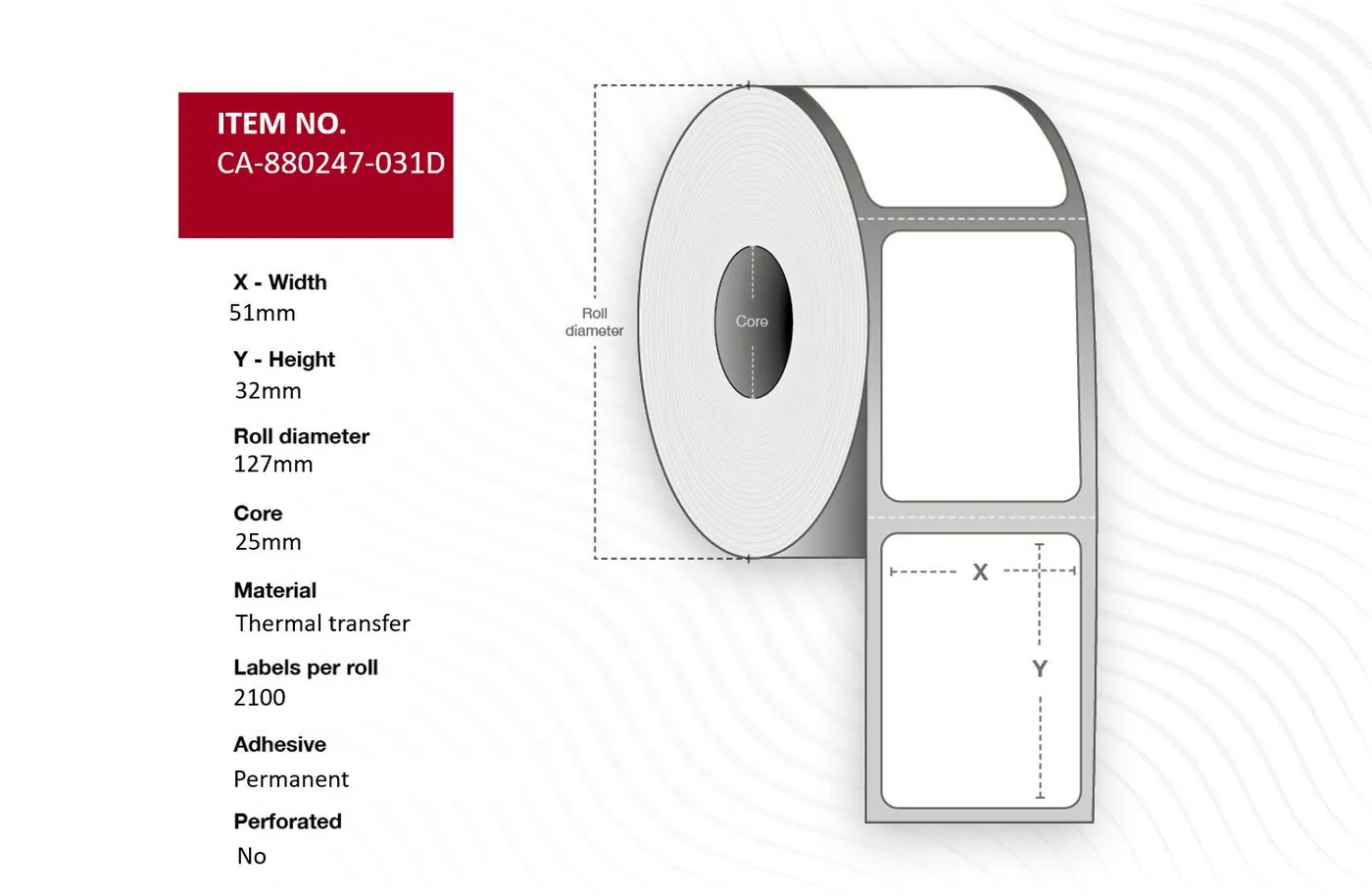 Capture CA-880247-031D Yazıcı Bandrolleri
