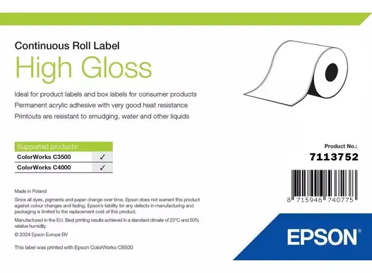 Epson High Gloss Label 7113752 Yazıcı Bandrolleri